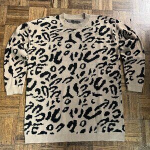 Vestidos women's cheetah print sweater